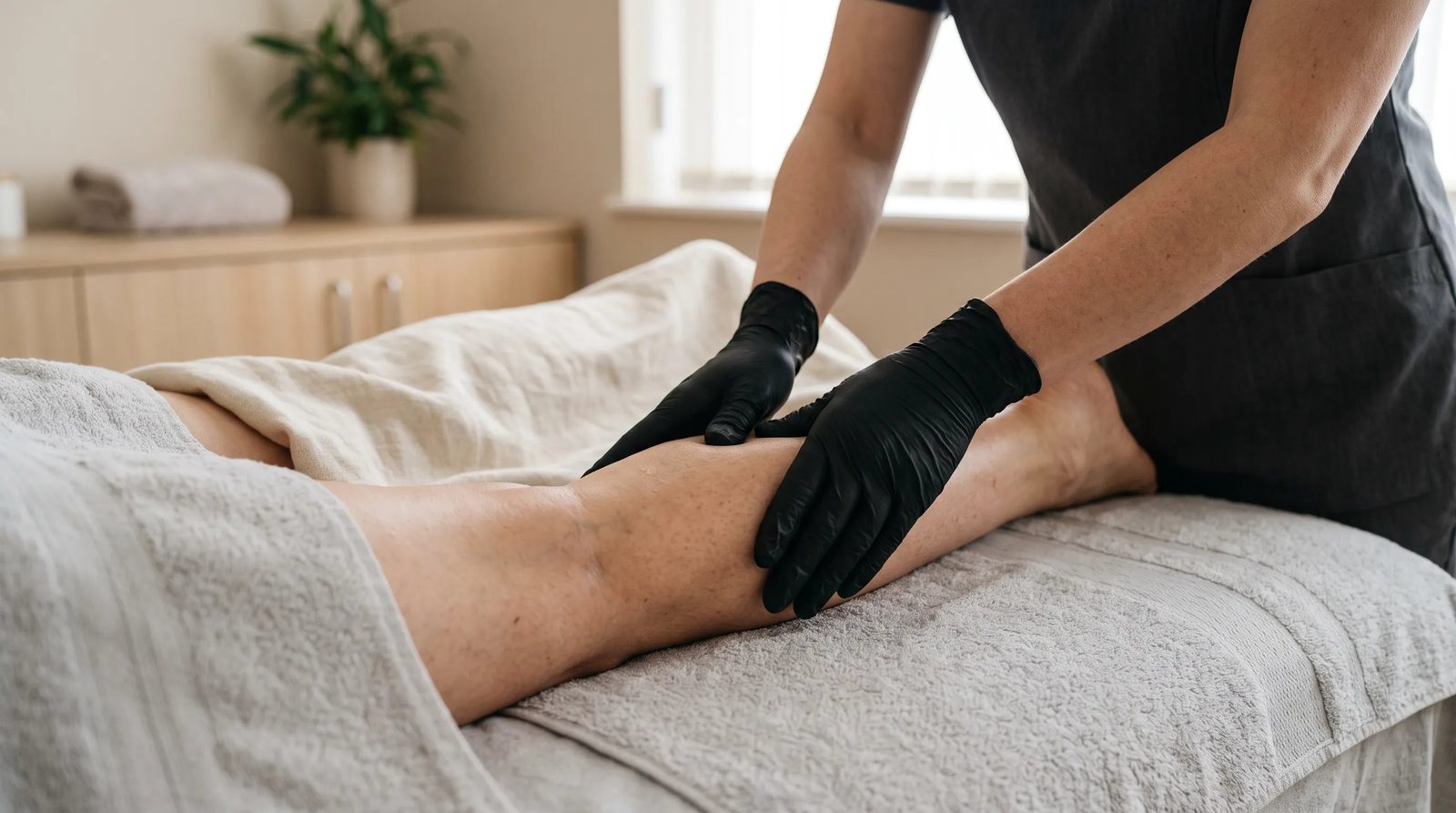 lymphatic massage for knee swelling after injury
